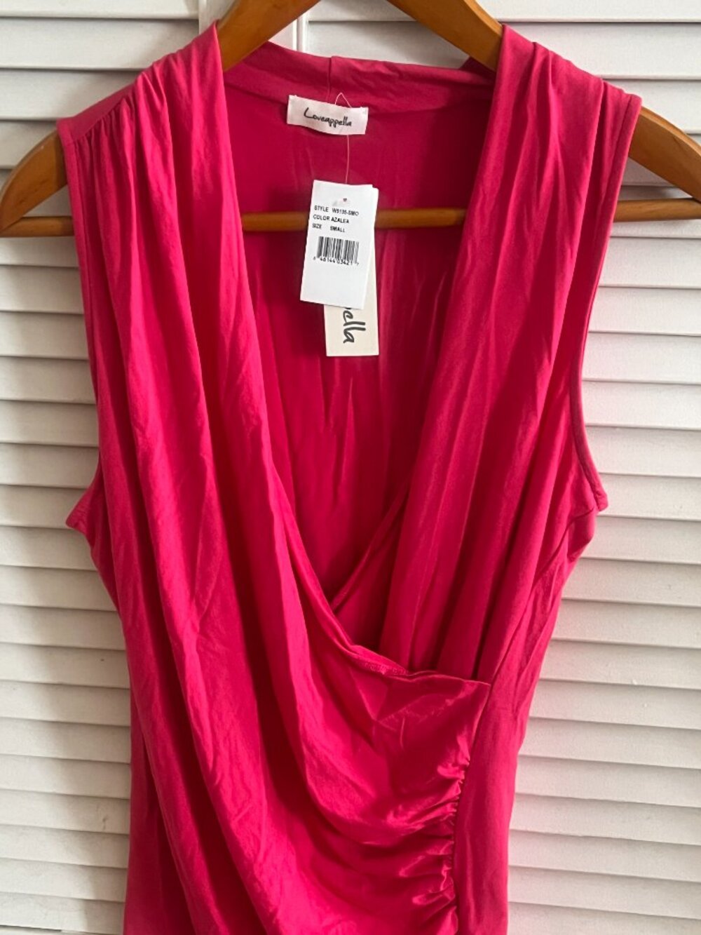 NWT Loveappella Faux Wrap Tank, Size Sm